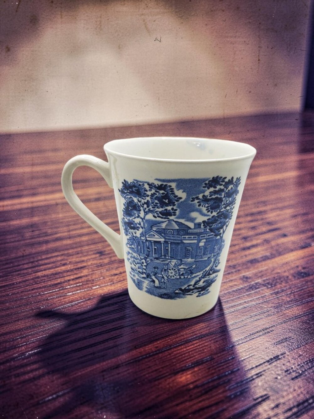 vintage staffordshire liberty blue porcelain tea/coffee cup